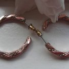 Solid Copper and Nickel Hoop Earrings CE907L03- 1 1/4 inch in diameter. Solid Copper and Nickel Hoop Earrings CE907L03- 1 1/4 inch in diameter.