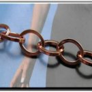 Ladies Solid Copper Link Bracelet 681G -7/16 inch wide - 6 1/2 to 9 inch lengths