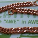 Men's 9 Inch Solid Copper Bracelet CB652G  - 1/4 of an inch wide.