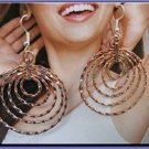 Solid copper earrings CE1199E - 1 1/2 inches round
