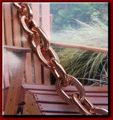 Men's 10 Inch Solid Copper Bracelet CB683G  - 3/8 of an inch wide.