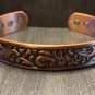 Men's 8 Inch Solid Copper Magnetic Cuff Bracelet CBM295- 5/8 of an inch wide.