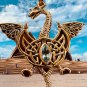 Solid Copper Dragon Pendant and Chain Set #CPD5823.