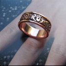 Solid Copper Celtic Claddagh Band Ring  -  Available in sizes 5, 9, 11 thru 14.