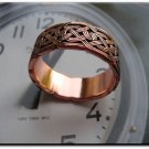 Solid Copper Celtic Ring CTR684 - 3/8 inch wide. Available in Sizes 5 to 13.