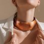 Solid copper choker #CC355AM- Very Wide With A Diamond Cut High polish Finish.