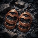 Solid Copper Antiqued Earrings CE117 - 2 Inches Long X 1 1/2 Inches Wide. Solid Copper Antiqued Earrings CE117 - 2 Inches Long X 1 1/2 Inches Wide.