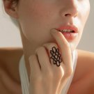 Solid copper ring #CR093  - Available in Sizes 5 to 10. Diamond Cut Finish.