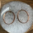 Solid Copper Hoop Earrings CE897 - 1 3/4 Inches Long X 1 1/4 Inches Wide. Solid Copper Hoop Earrings CE897 - 1 3/4 Inches Long X 1 1/4 Inches Wide.