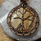 Solid Copper Stone Pendant and 20 Inch Solid Chain Set #TS26-7 Solid Copper Stone Pendant and 20 Inch Solid Chain Set #TS26-7