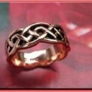Solid copper Celtic Knot ring #CTR393 - 1/4" wide. Available in size 7