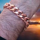 Solid Copper 15/64 of an inch wide  - Men's 11 1/2 Inch Link Bracelet CB623G.