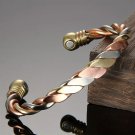 Women's 7 to 7 1/2" wrist size Copper, brass & silver Magnetic Bracelet