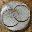 Solid Copper Hoop Earrings CE899 - 2 1/4 inches in diameter.