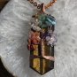 Solid Copper Tiger’s Eye Stone Pendant and 20 Inch Solid Chain Set #TS26-21