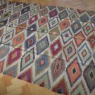 Large Kilim Rug180cm x 270cm Hand Made Natural Jute Wool Indian Diamond 6'x9'
