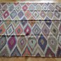 Large Kilim Rug180cm x 270cm Hand Made Natural Jute Wool Indian Diamond 6'x9'