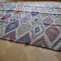 Large Kilim Rug180cm x 270cm Hand Made Natural Jute Wool Indian Diamond 6'x9'