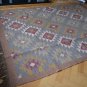 Large Kilim Rug Indian Hand Knotted Diamond Harlequin 240x180cm 8x6ft Jute Wool