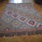 Large Kilim Rug Indian Hand Knotted Diamond Harlequin 150x210cm 5x7ft Jute Wool