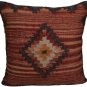 Handmade Kilim Cushion Cover Filled Diamond Maroon Indian Moroccan 50cm 60cm