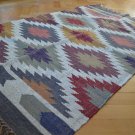 Kilim Rug Unique Hand Knotted Diamond Indian Moroccan 3'x5' Turkish 90cm x 150cm