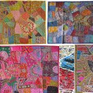Vintage Patchwork Tapestry Wall Hanging Recycled Indian Sari Embroidery 1.5X1m