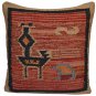 Handmade Kilim Cushion Cover Filled Bird Maroon Indian Moroccan 50cm 60cm