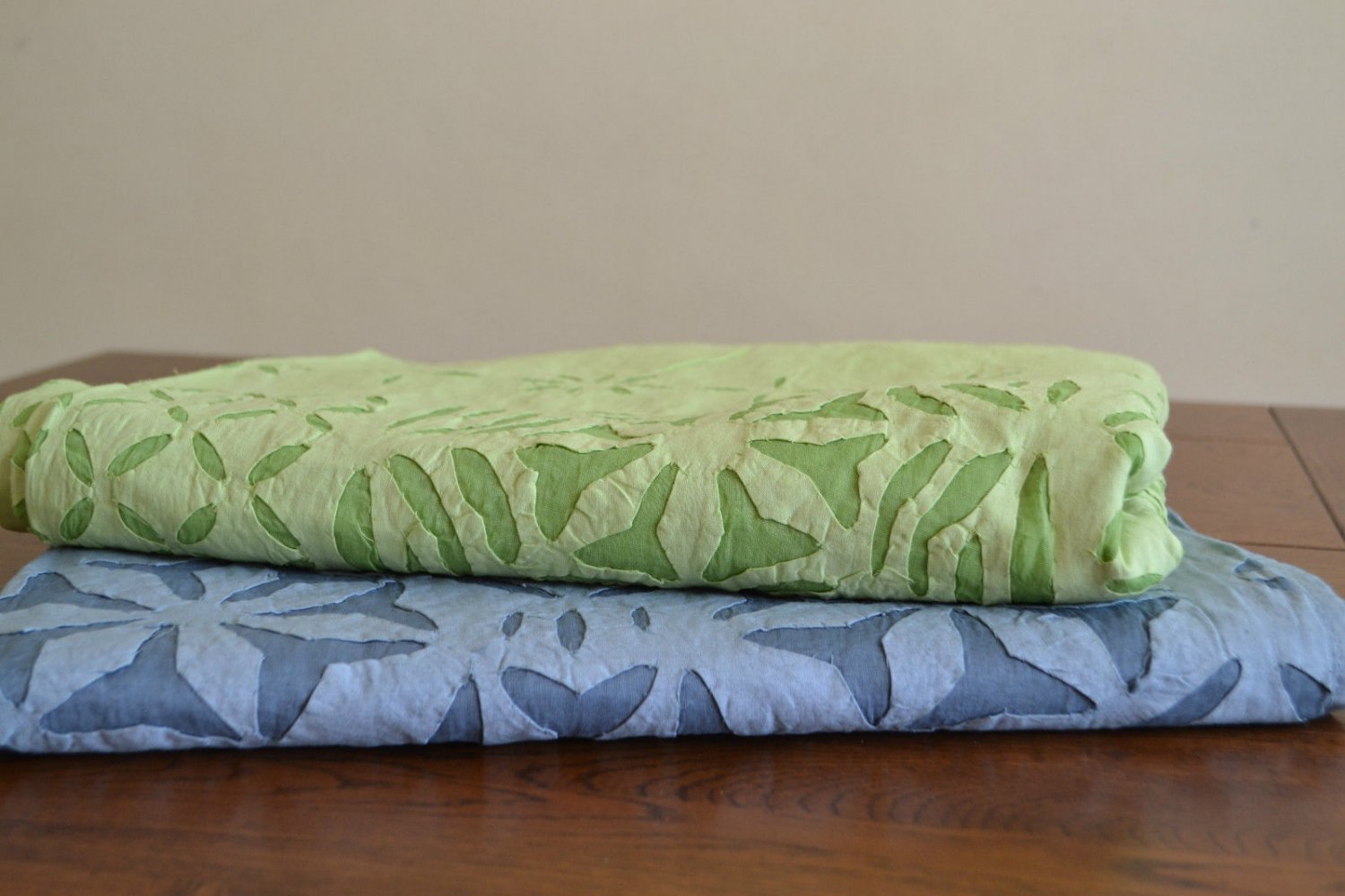 Lime Green Indien Single Cutwork Bedspread Bed Table Cover Sofa Throw 230x150cm