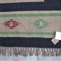 Kilim Rug Hand Made 120x180cm Natural Jute Wool Black Beige Diamond Seconds Sale