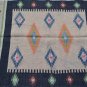 Kilim Rug Hand Made 120x180cm Natural Jute Wool Black Beige Diamond Seconds Sale