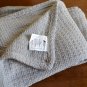 Grey Cotton Throw Large Soft Geometric Huge Waffle Knitted 180x230cm 1.8x2.3m