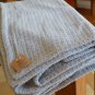Grey Cotton Throw Large Soft Geometric Huge Waffle Knitted 180x230cm 1.8x2.3m