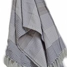 Sofa Throw Ribbed Cotton Stripe Bed Sheet Cover 140x180cm Natural Cream Grey New