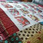 Bedspread Large Sofa Throw Cover Single Bed Recycled Patch Elephants Patchwork