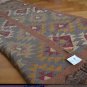 Kilim Flat Rug Indian Hand Knotted Diamond Harlequin 120x180cm 4x6ft Jute Wool