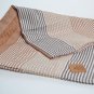 Sofa Throw Ribbed Cotton Stripe Bed 140x180cm Natural Beige Grey Clearance Sale