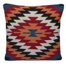 Handmade Kilim Cushion Cover 20" 50cm Wool Cotton Jute Moroccan Indian Persian