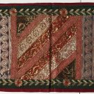 Festive Table Runner Christmas Decor 150cm Indian Recycled Sari Maroon Sparkle