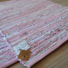 Pink Pastel Chindi Rag Rug Handmade Recycled Cotton 140x210cm 5x7 Hemmed