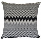 Retro Black Grey Cream Chevron Cushion Covers 50x50cm 20" 60x60 cm 24" ZigZag