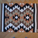 Small Kilim Rug Wool Indian Hand Knotted Diamond Harlequin 60x90cm 2x3 Moroccan