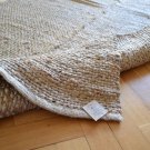 Jute Rug Handmade Flat Knotted Dhurrie Runner 70cm x 145cm Natural Eco 2'x5'
