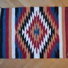 Kilim Rug Wool Indien Hand Knotted Diamond Harlequin 60x90cm 2x3 Moroccan Orange