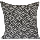 Diamond Black Cushion Filled Beige Geometric Funky Retro Large 60cm 24" Cotton