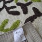 Bath Mat Fluffy Cream Lime Leaf Brown Soft Bathroom Machine Washable 50cm x 80cm