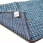 Blue Navy Aqua Fluffy Bath Mat Soft Bathroom Washable 50cm x 80cm