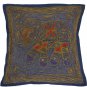 Navy Blue Elephant Cushion Covers 40cm INDIEN Handmade Cotton Colour Embroidered