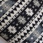 Aztec Diamond Cushion Filled Black Grey Cream Large Geometric 60cm 24" Cotton