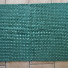 Green Bath Mat Bathroom 90cm x 60cm Cotton Reversible Machine Washable Hexagon